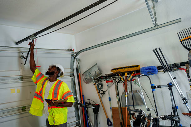 Professional Garage Door Panel Replacement technician working in Seminole, OK